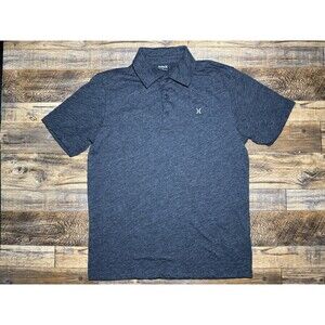 Hurley Men’s Heathered Dark Gray Polo Shirt Size S
